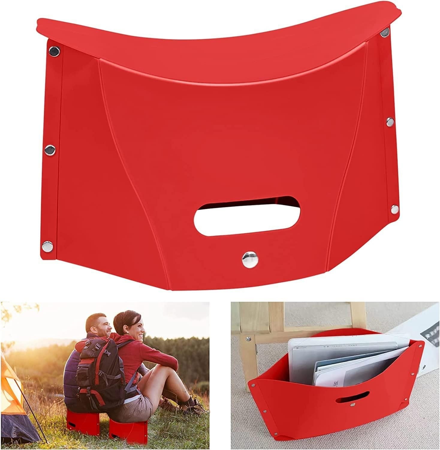 Sturdy & Lite Weight Portable Folding Plastic Stool (Assorted Colors)